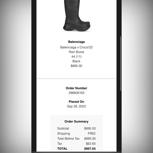 Black Balenciaga Croc boot - Picture 8 of 8
